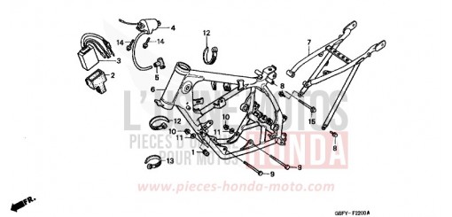 CARROSSERIE DE CHASSIS CR80RB1 de 2001